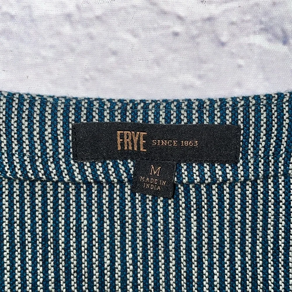Frye Railroad Stripe Shell oversized Cotton Top Total Eclipse - Picture 4 of 6